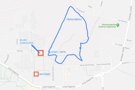 Bieg z książką 2019 - trasa 